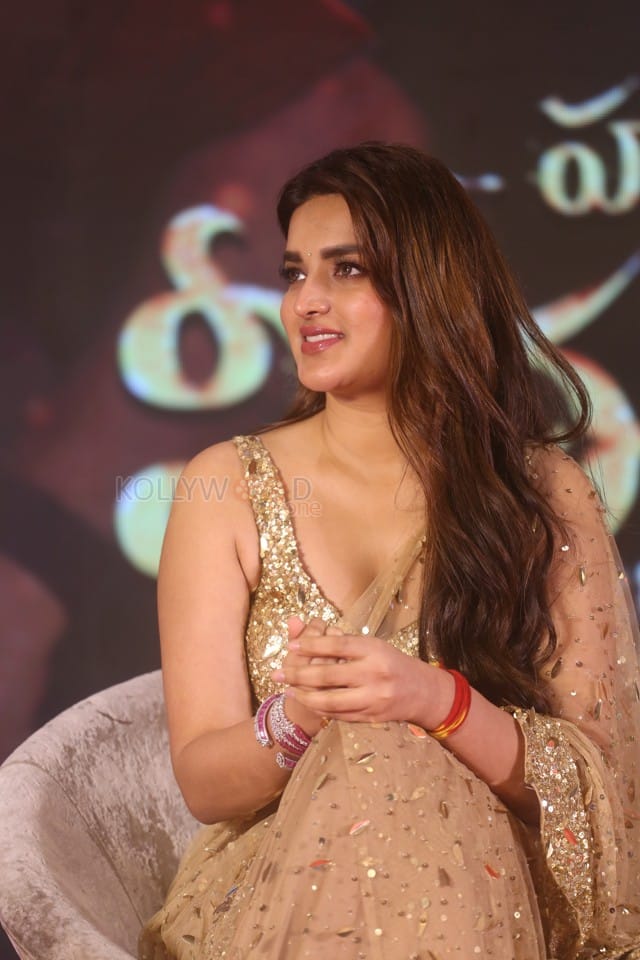 Heroine Nidhhi Agerwal at Hari Hara Veera Mallu Success Meet Photos 27