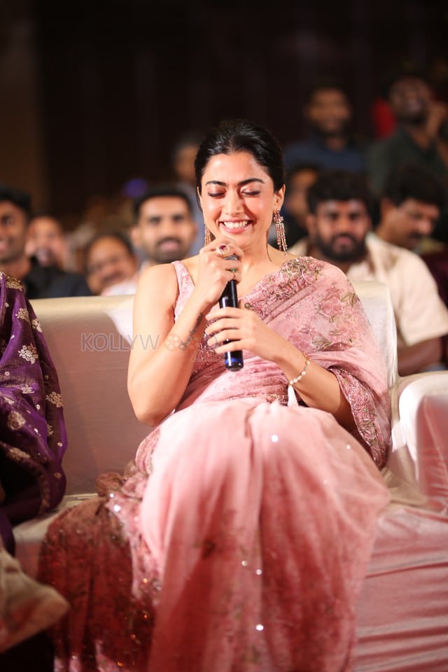 Heroine Rashmika Mandanna at Kuberaa Movie Pre Release Event Photos 02