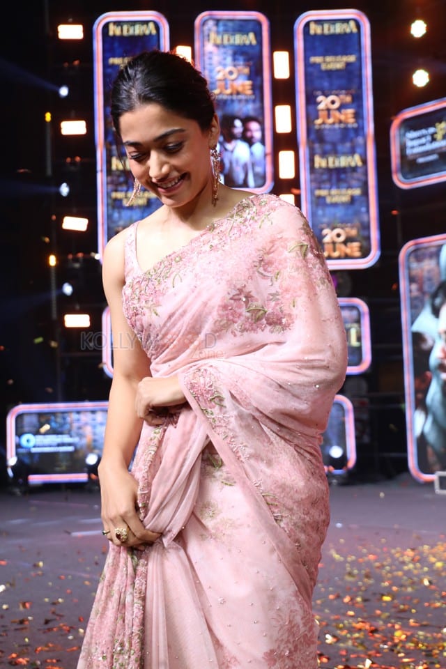 Heroine Rashmika Mandanna at Kuberaa Movie Pre Release Event Photos 30