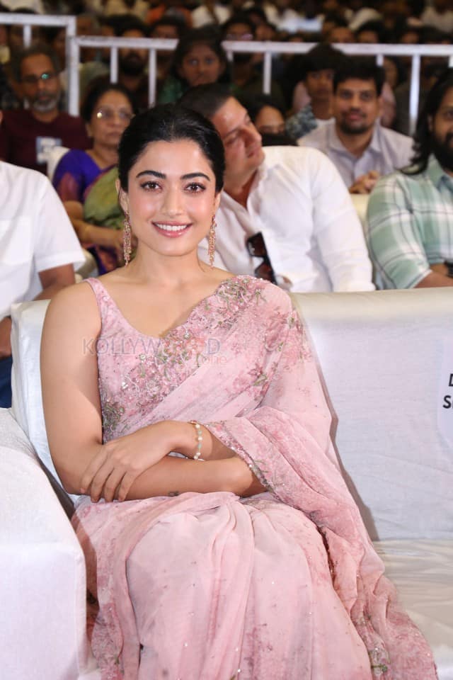 Heroine Rashmika Mandanna at Kuberaa Movie Pre Release Event Photos 35