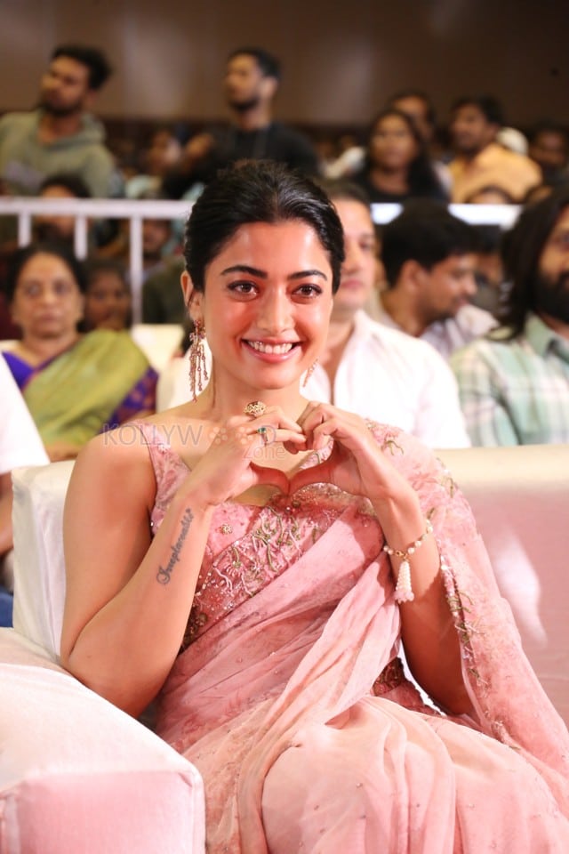 Heroine Rashmika Mandanna at Kuberaa Movie Pre Release Event Photos 38