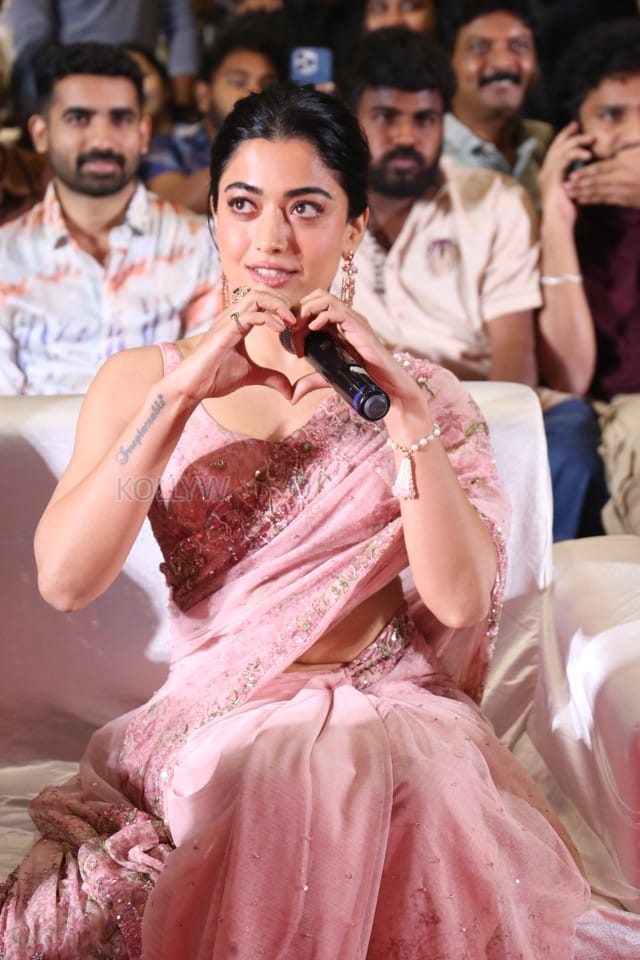 Heroine Rashmika Mandanna at Kuberaa Movie Pre Release Event Photos 42