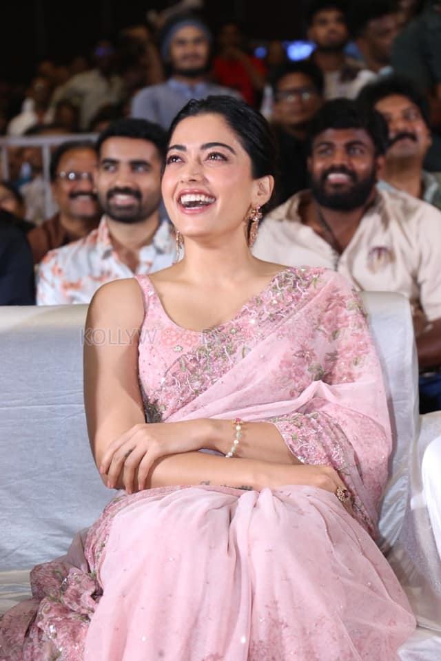 Heroine Rashmika Mandanna at Kuberaa Movie Pre Release Event Photos 45
