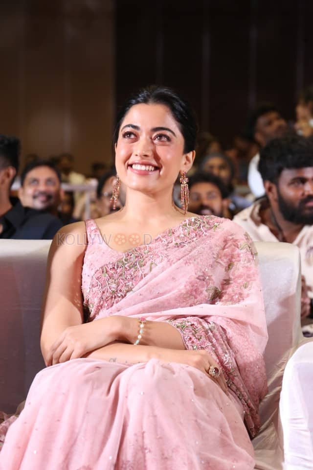 Heroine Rashmika Mandanna at Kuberaa Movie Pre Release Event Photos 47