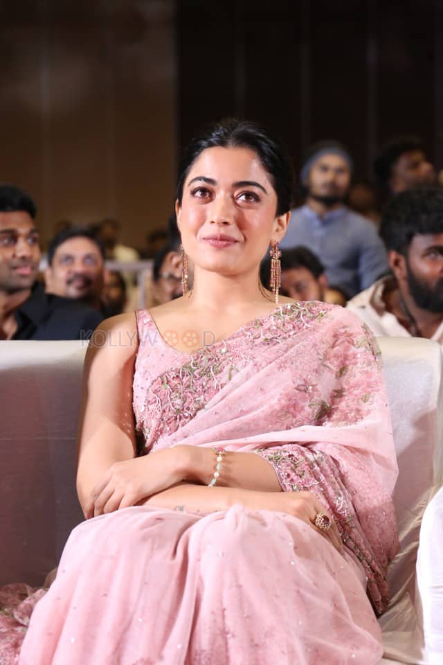 Heroine Rashmika Mandanna at Kuberaa Movie Pre Release Event Photos 48