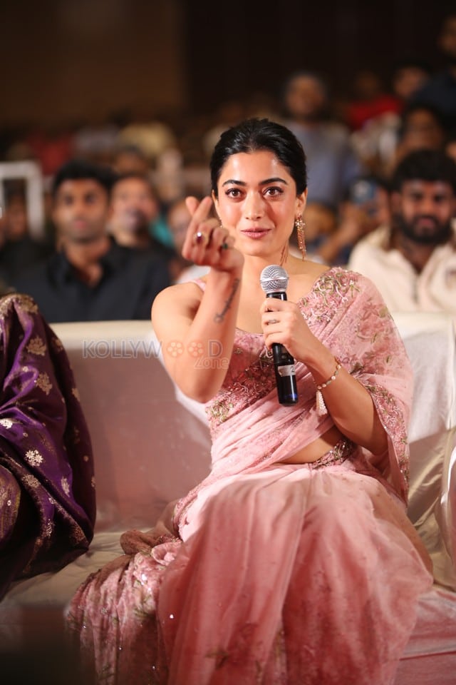Heroine Rashmika Mandanna at Kuberaa Movie Pre Release Event Photos 50