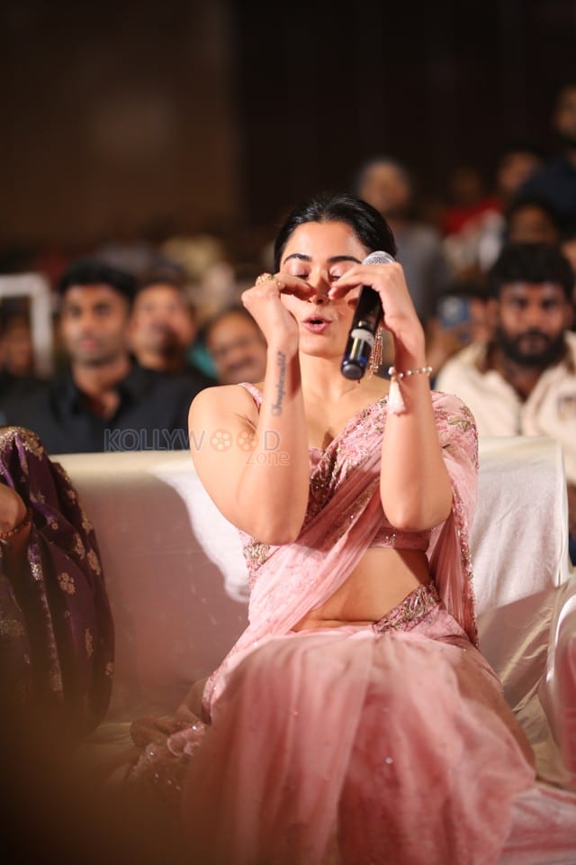 Heroine Rashmika Mandanna at Kuberaa Movie Pre Release Event Photos 51