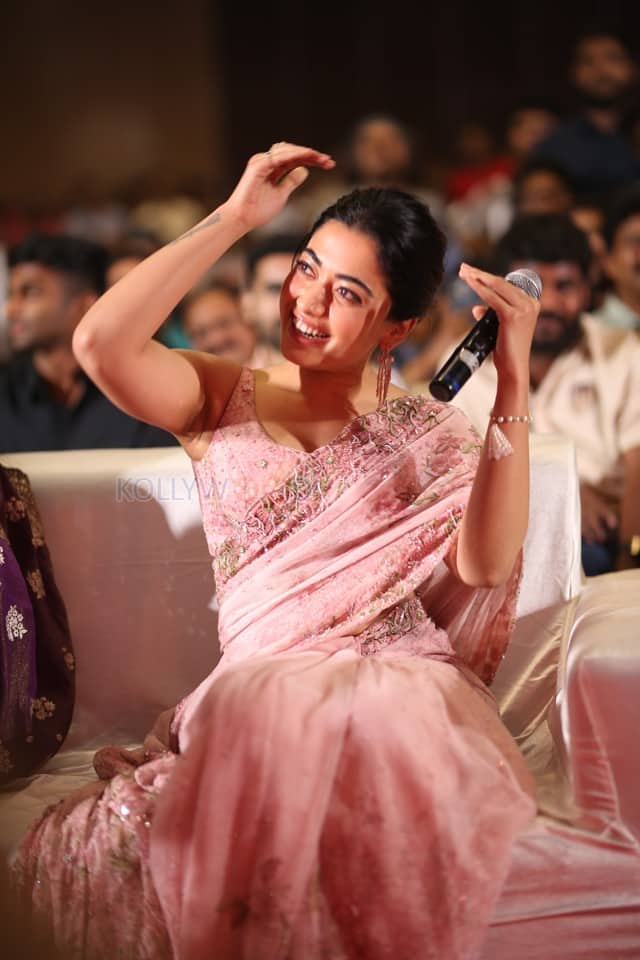 Heroine Rashmika Mandanna at Kuberaa Movie Pre Release Event Photos 52