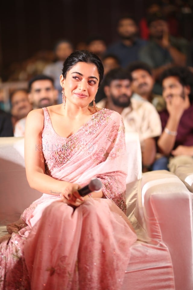 Heroine Rashmika Mandanna at Kuberaa Movie Pre Release Event Photos 53
