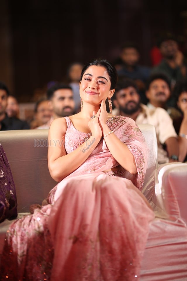 Heroine Rashmika Mandanna at Kuberaa Movie Pre Release Event Photos 56