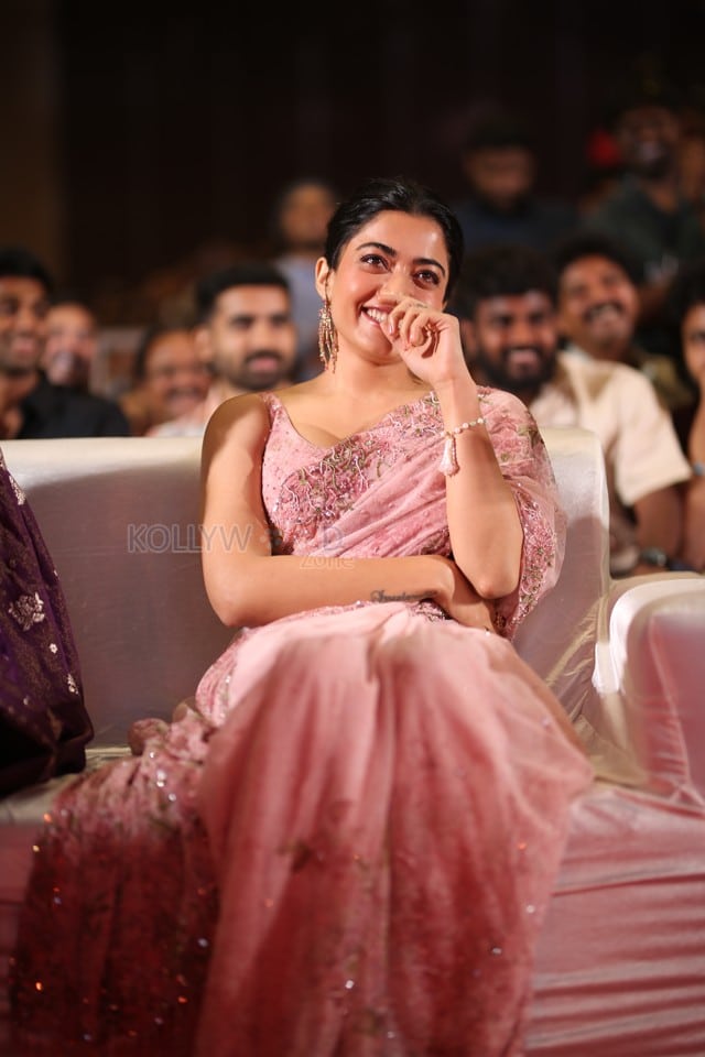 Heroine Rashmika Mandanna at Kuberaa Movie Pre Release Event Photos 57