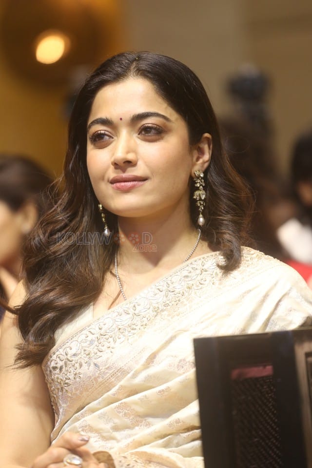 Heroine Rashmika Mandanna at Kuberaa Movie Success Meet Pictures 05