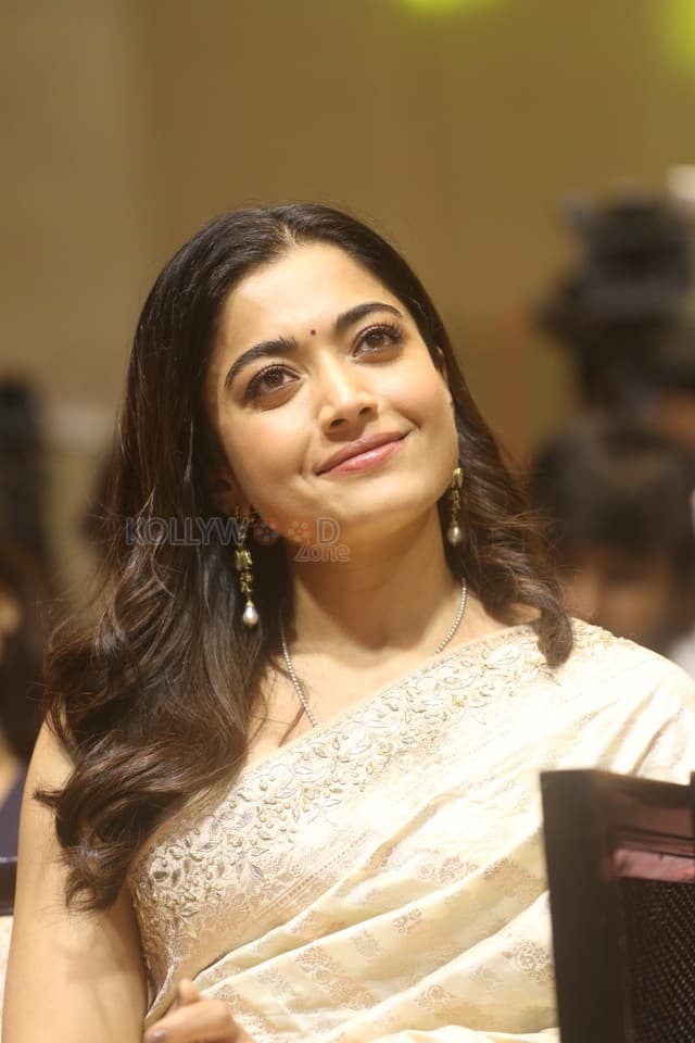 Heroine Rashmika Mandanna at Kuberaa Movie Success Meet Pictures 07