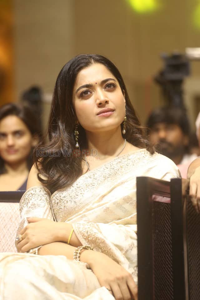 Heroine Rashmika Mandanna at Kuberaa Movie Success Meet Pictures 09
