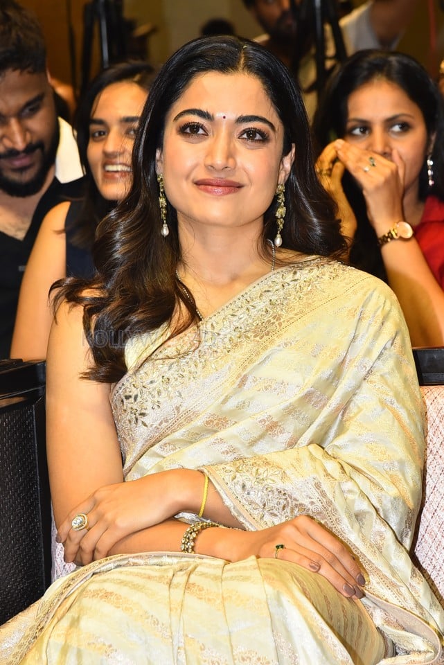 Heroine Rashmika Mandanna at Kuberaa Movie Success Meet Pictures 16