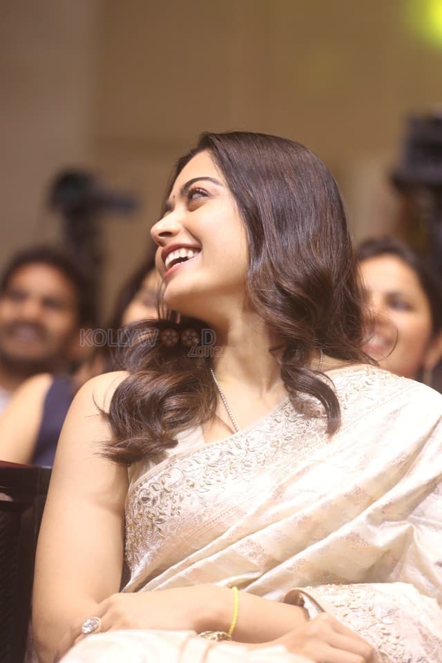 Heroine Rashmika Mandanna at Kuberaa Movie Success Meet Pictures 22