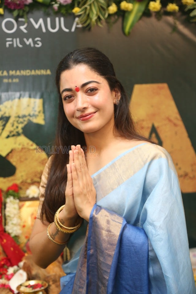 Heroine Rashmika Mandanna at Mysaa Movie Launch Pictures 01