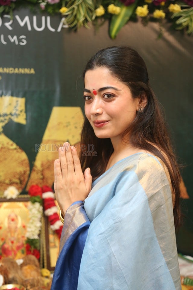 Heroine Rashmika Mandanna at Mysaa Movie Launch Pictures 23