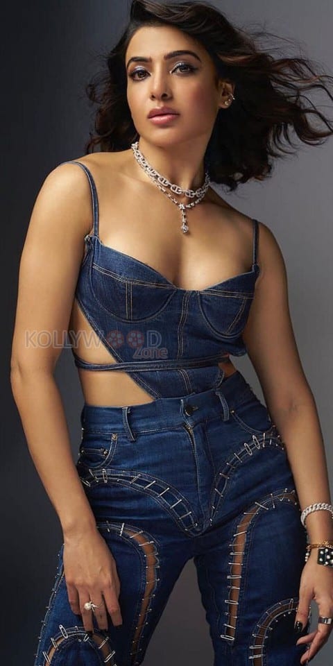 Hot Backless Cross Sling Slim Wrap Chest Lace up Denim Vest and Pant Photos 04