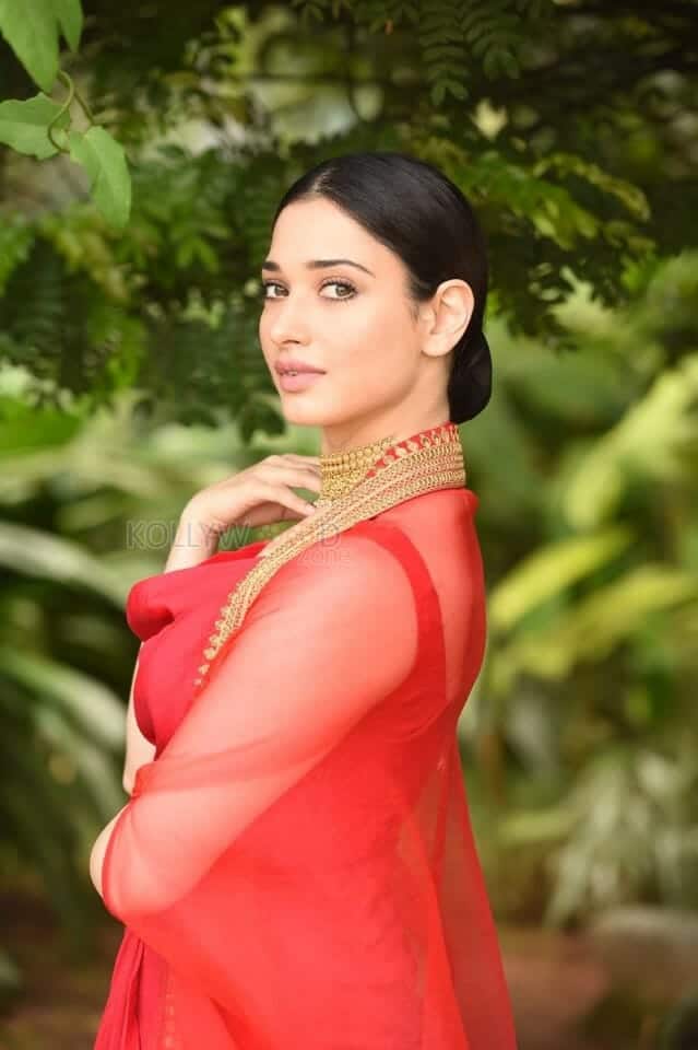 Irresistible Beauty Tamanna Bhatia in Red Dress Photos 01