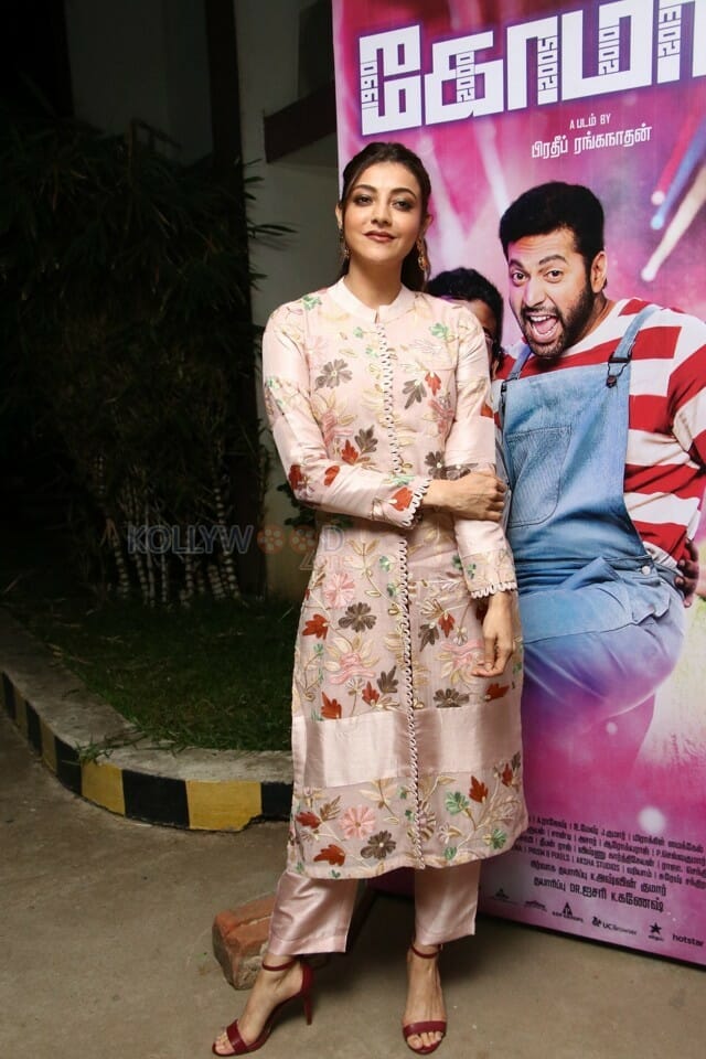 Kajal Agarwal At Comali Press Meet Event Pictures