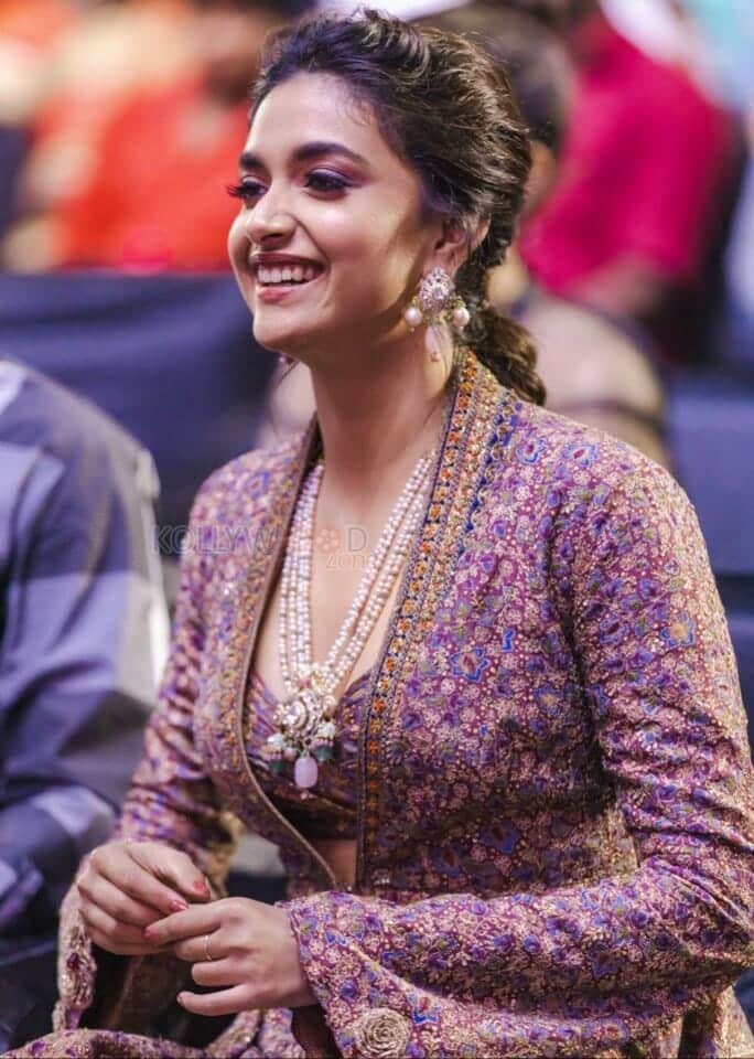 Keerthy Suresh Smiling at an Event Still 01