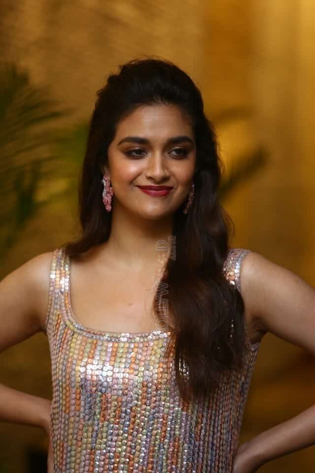 Keerthy Suresh at Gandhari Musical Song Launch Event Photos 01