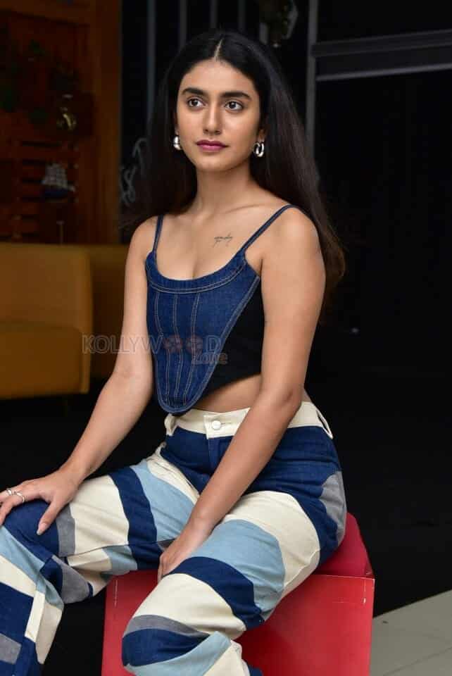 Malayalam Heroine Priya Prakash Varrier at BRO Interview Photos 16