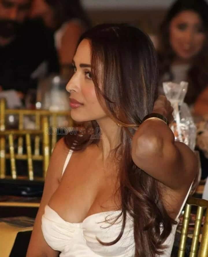 Model Malaika Arora in a White Sexy Dress Photos 03