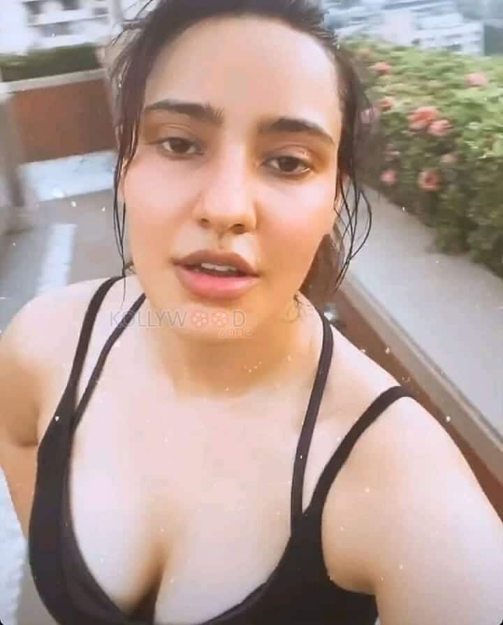 Neha Sharma showing Deep Cleavage Selfie Photo 01