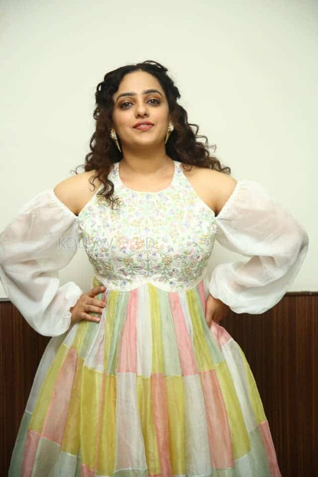 Nithya Menen at Skylab Pre Release Event Photos 15