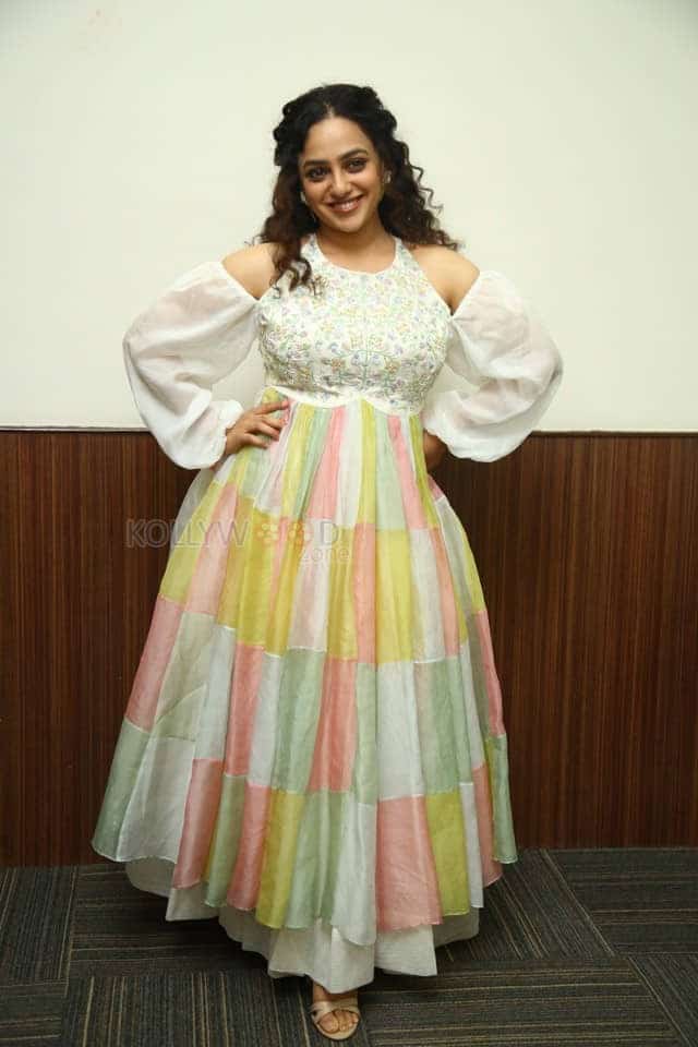 Nithya Menen at Skylab Pre Release Event Photos 16