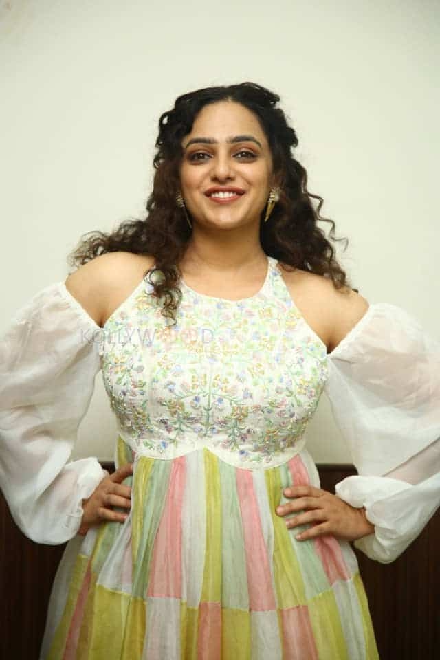 Nithya Menen at Skylab Pre Release Event Photos 19