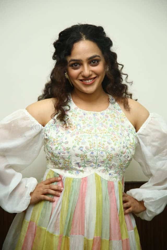 Nithya Menen at Skylab Pre Release Event Photos 20