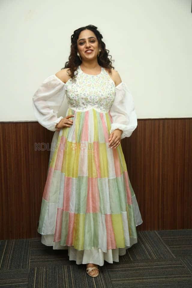 Nithya Menen at Skylab Pre Release Event Photos 23