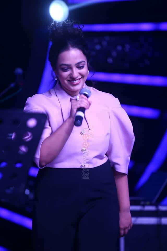 Nithya Menon at Telugu Indian Idol Curtain Raiser Photos 05