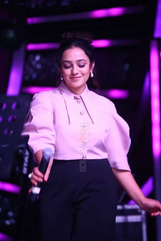 Nithya Menon at Telugu Indian Idol Curtain Raiser Photos 12