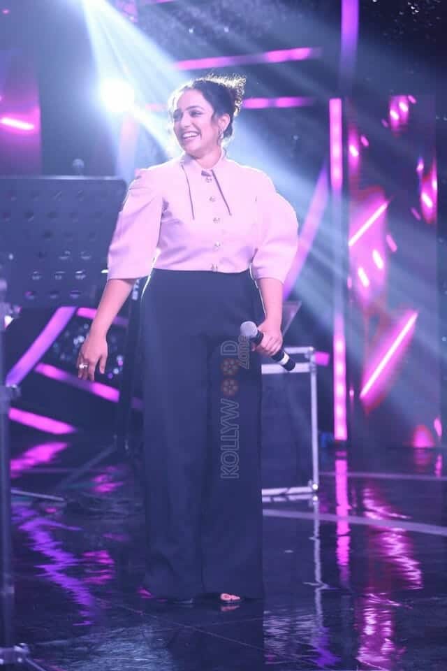 Nithya Menon at Telugu Indian Idol Curtain Raiser Photos 15