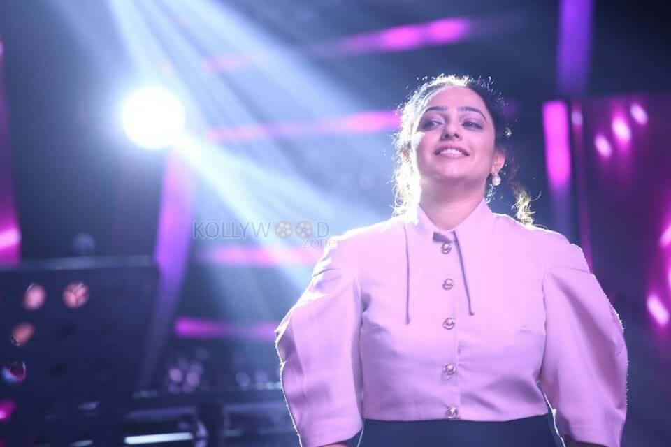 Nithya Menon at Telugu Indian Idol Curtain Raiser Photos 17
