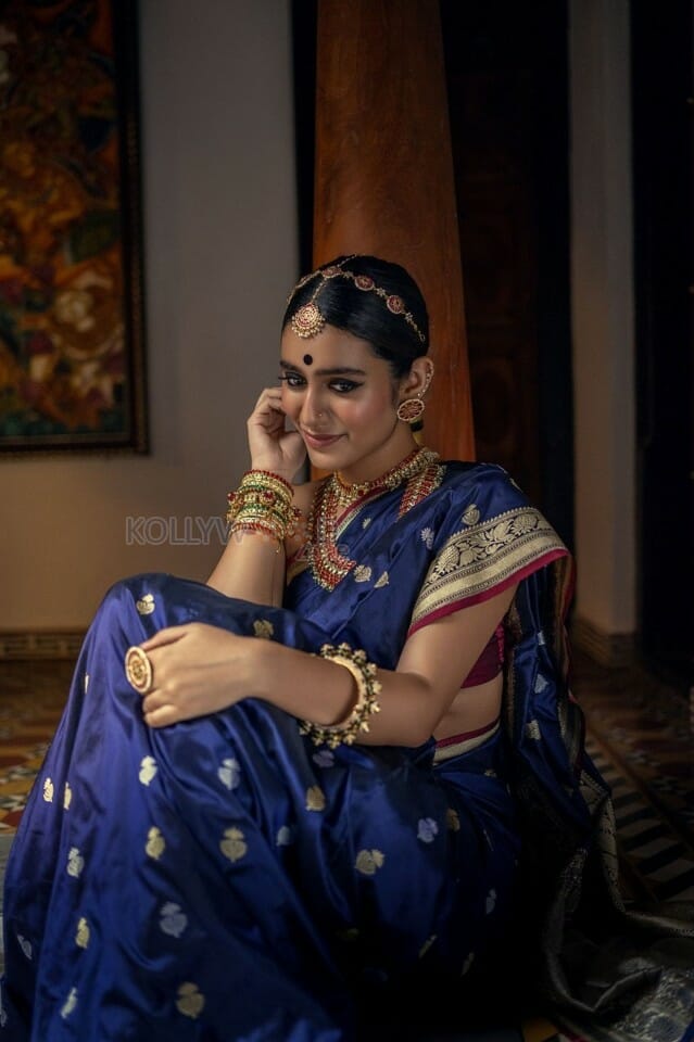 Priya Prakash in a Traditional Saree Photoshoot Pictures 03