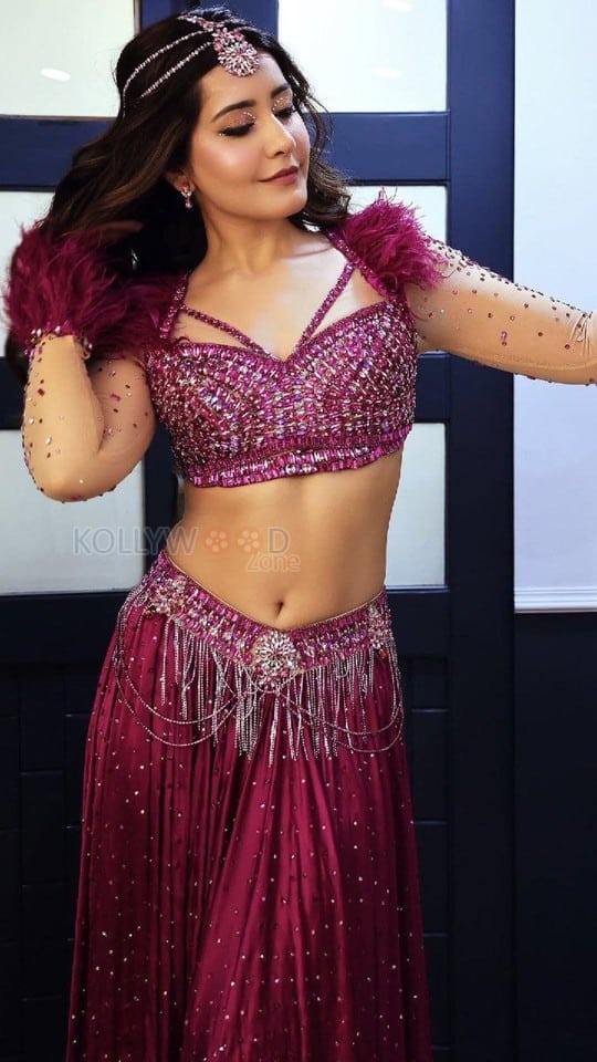Raashii Khanna in a Purple Outfit at Filmfare Awards Photos 04