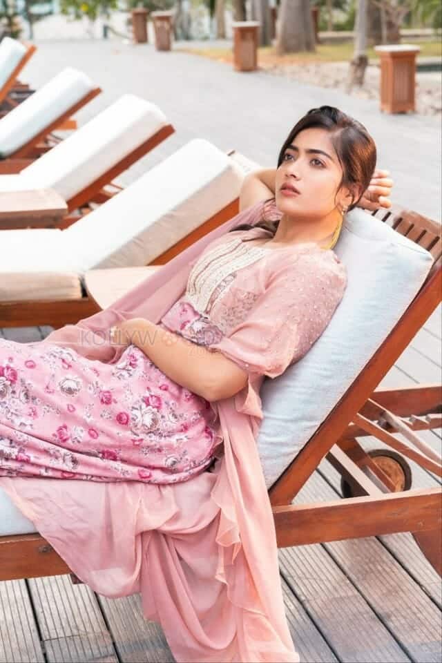 Rashmika Mandanna Pink Dress Photoshoot Stills 01