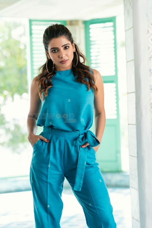 Samantha Akkineni Blue Dress Photoshoot Pics