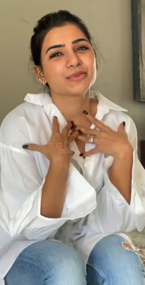 Samantha Akkineni White Shirt Pictures