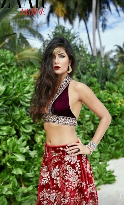 Sexy Bollywood Actress Katrina Kaif On Harper Bazaars Bride Magazine Photos