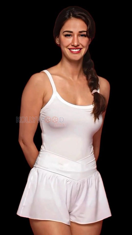 Sexy Disha Patani in a White Tennis Skirt Photos 04