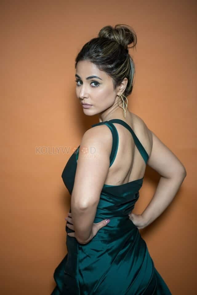 Sexy Hina Khan in a Cross Back Dress Picture 01