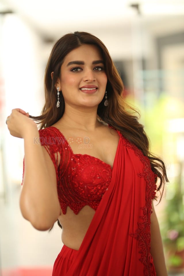 Sexy Nidhhi Agerwal at Hari Hara Veera Mallu Interview Photos 20