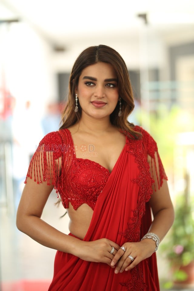 Sexy Nidhhi Agerwal at Hari Hara Veera Mallu Interview Photos 49