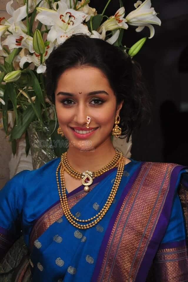 Shraddha Kapoor in Traditional Blue Saree 01